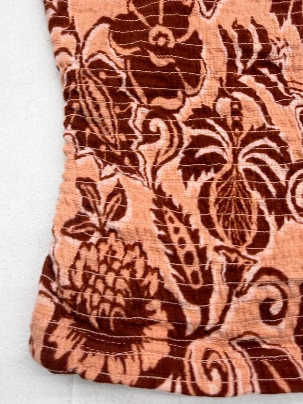 Free People Shea Apricot Combo One-Shoulder Floral Tank Top Size S/M
